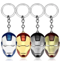 fashion iron man metal mask keyring ornament creative bag pendant car keychain gift marvel avengers key chain