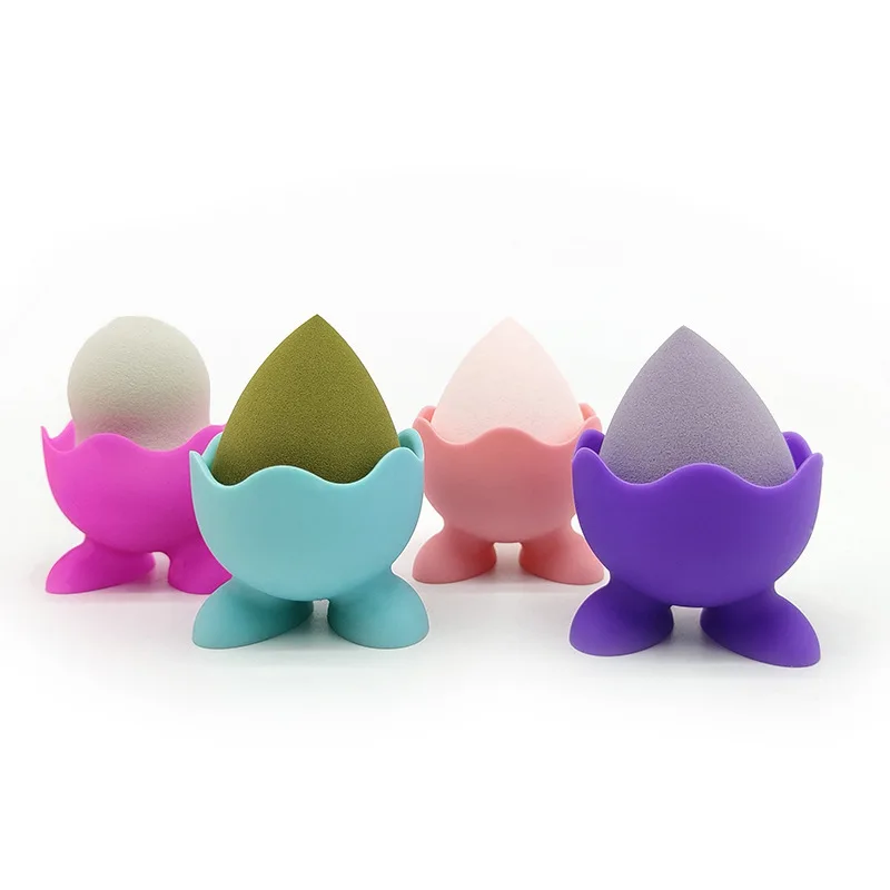 

Plastic Powder Puff Drying Holder Egg Stand Beauty Pad Makeup Sponge Display Rack Cosmetic Blender Sponge Case Puff Holder