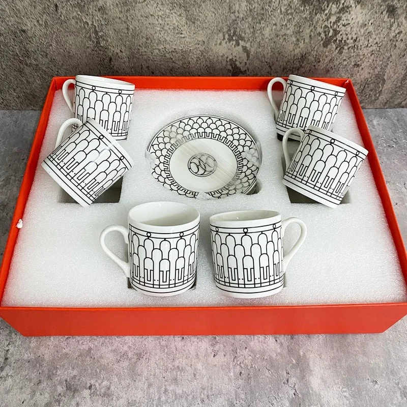 

Mugs 80ml Set of 6 , Ceramic Espresso Cups Set, Insulated Tea Coffee Mugs Double Wall Cups Dishwasher Safe