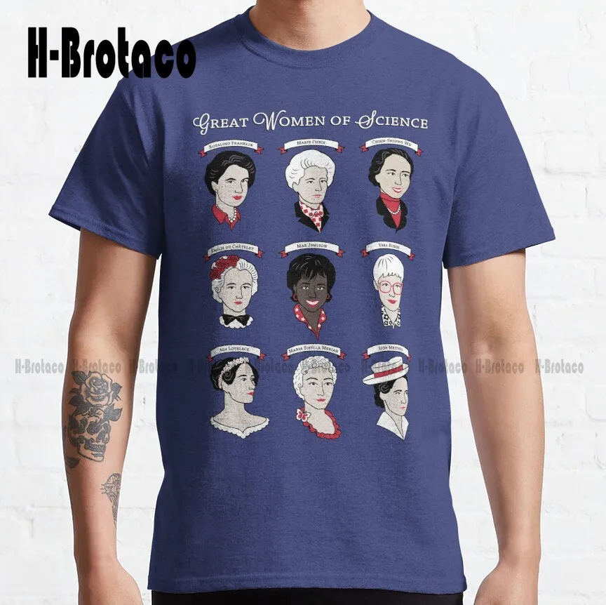 

Great Women Of Science {Set} Classic T-Shirt Custom Gift Funny Art Streetwear Cartoon Tee Xs-5Xl Unisex Digital Printing Retro