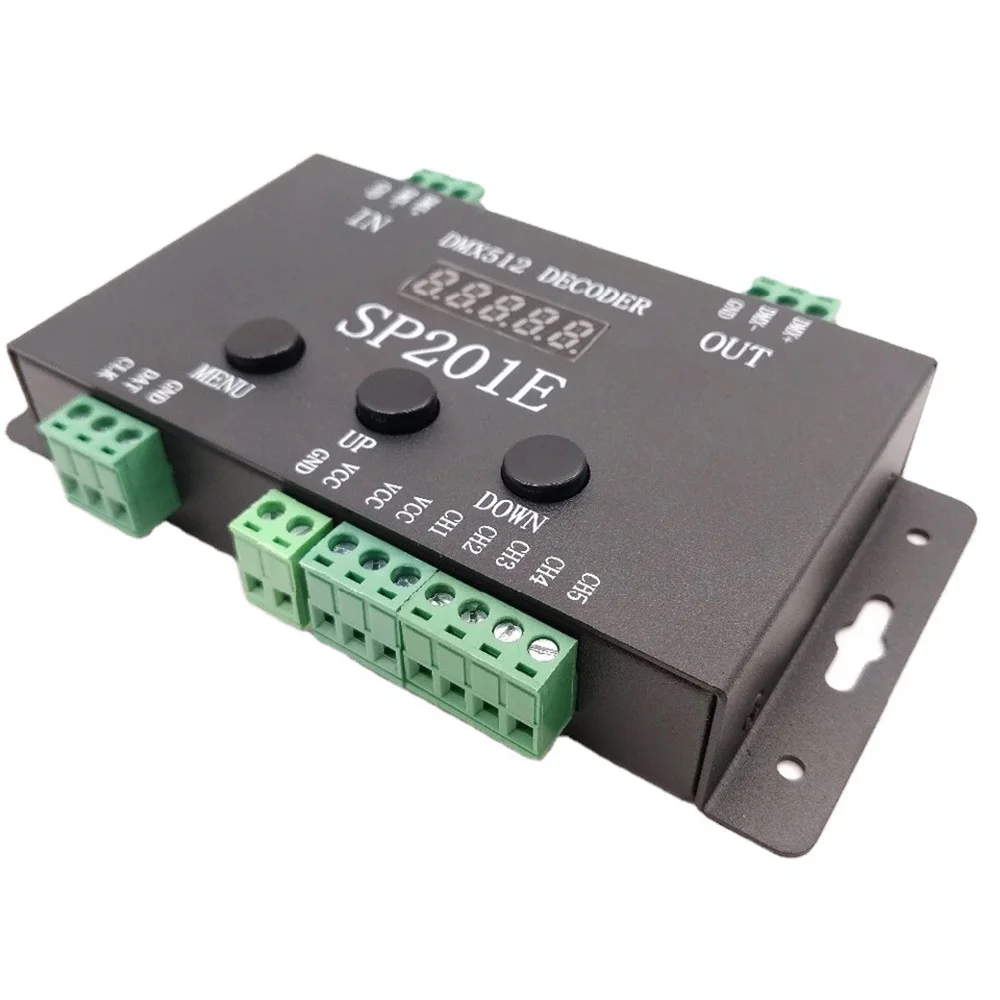 SP201E DMX512 DC5-24V декодер Pixel RGB IC SPI сигнальный адресный 5-канальный светодиодный