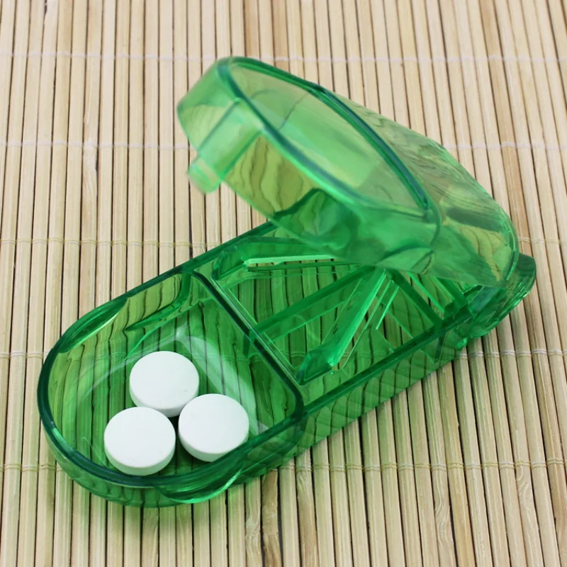 

1Pc Pill Cutter Medicine Box Pill Cutting Splitter Drugs Tablet Cutter Divider Portable Storage Case Pill Box Pill Case Splitter