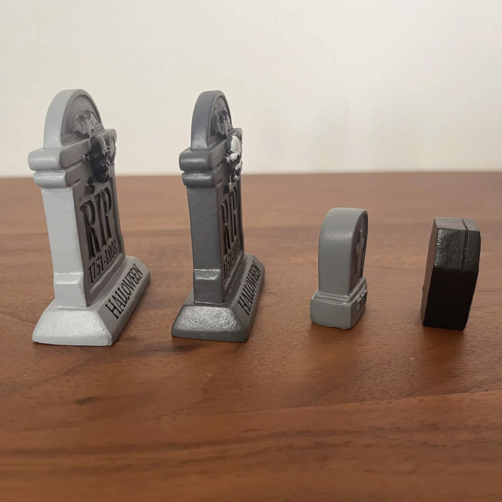 4 шт. мини-нагробие орнамент из смолы RIP-декор кладовище миниатюрные украшения