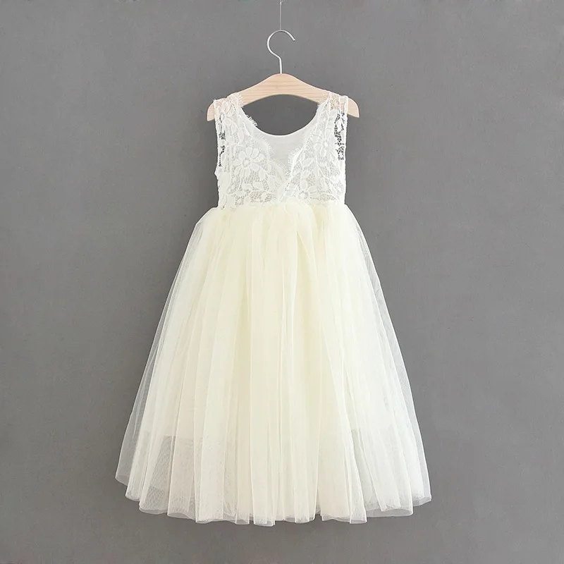 Летнее платье принцессы wd для девочек кружевное плоское Тюлевое пляжное Бохо с