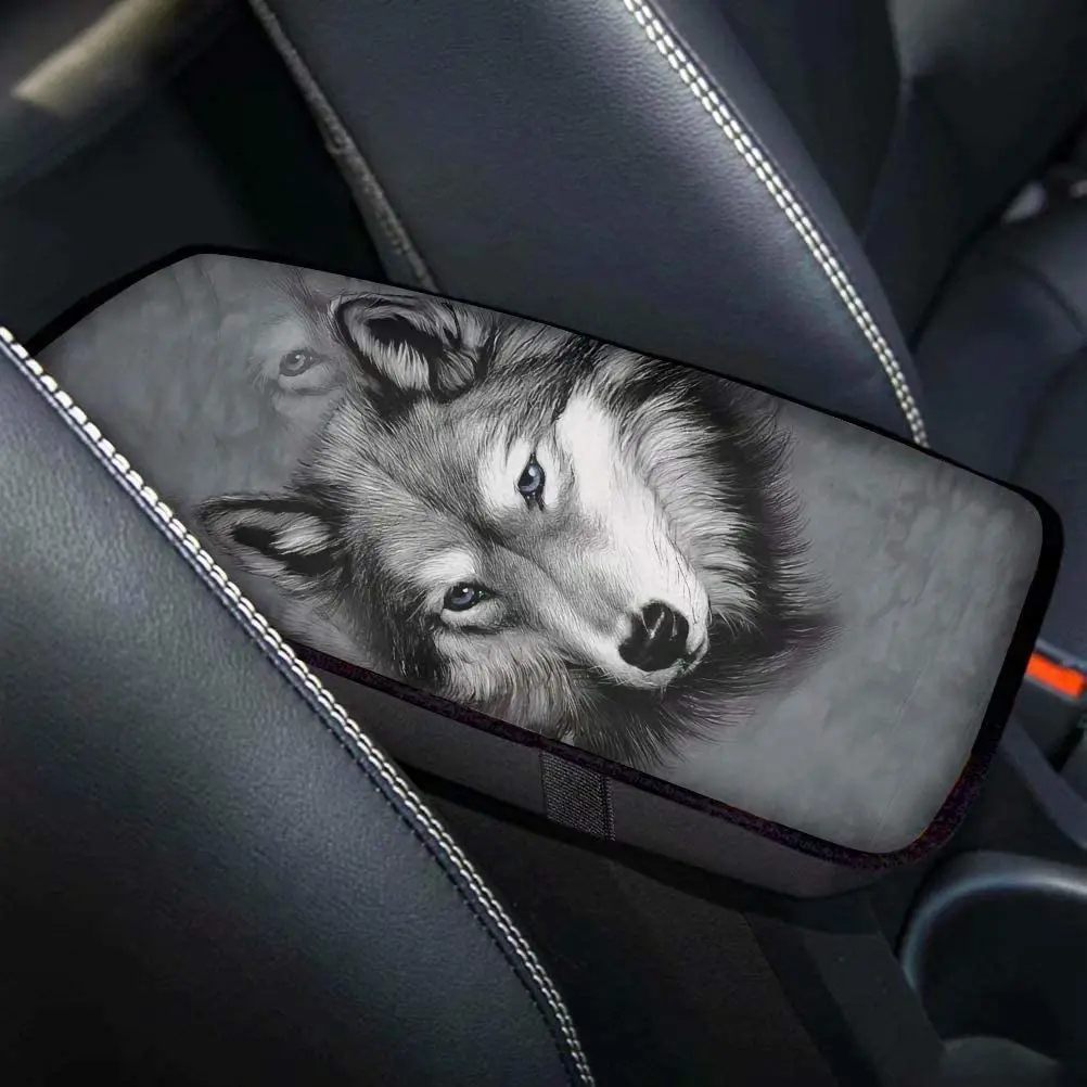 

Dreaweet Auto Center Console Pad,Soft Comfortable Car Armrest Seat Box Cover Protector Universal Fit Cushion for Vehicle,Cool Gr