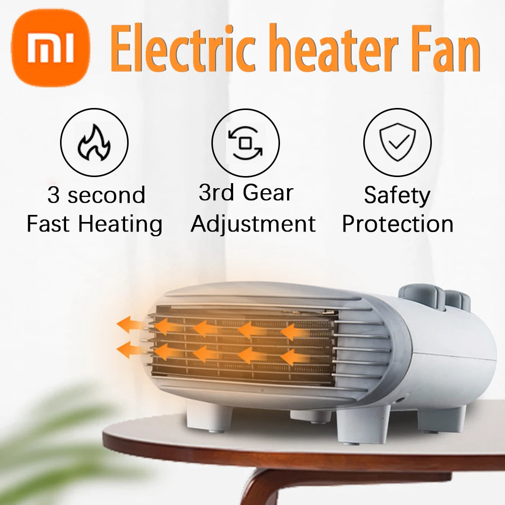 

Xiaomi 2000W Mini Electric Heater Heating Warm Air Blower Portable Desktop Electric heater Fan Home Office Bass Noise Reduction