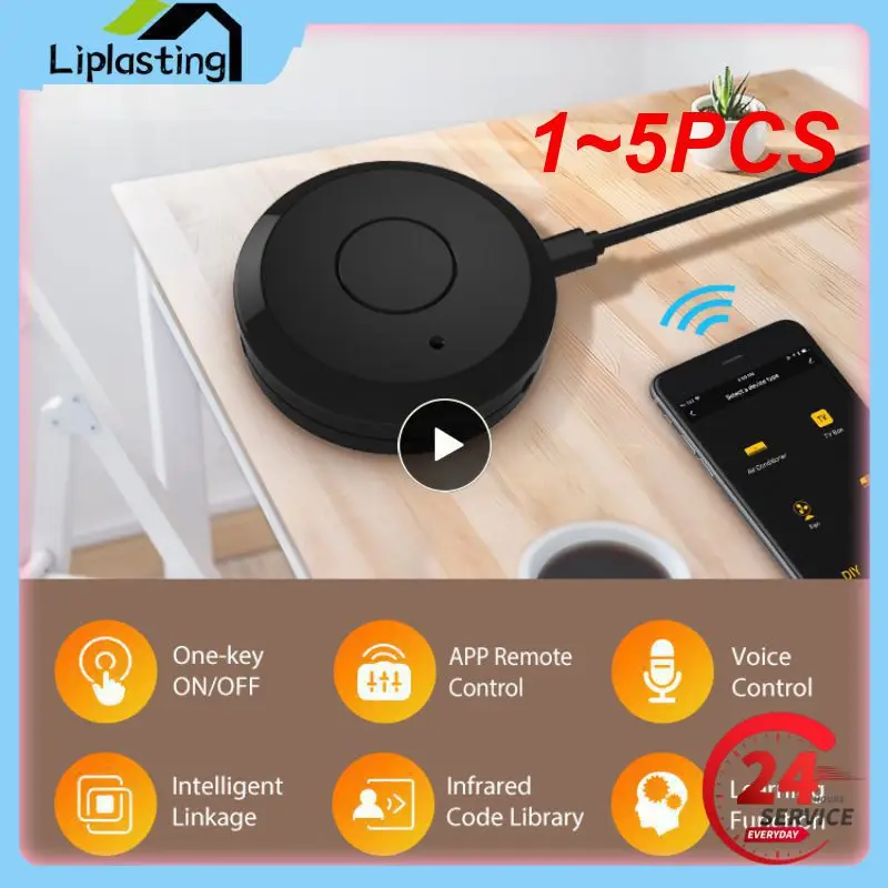 

1~5PCS Tuya IR Remote Control Universal Controller WiFi Smart Life App Infrared Remote For AC TV DVD Smart Home For Google Home
