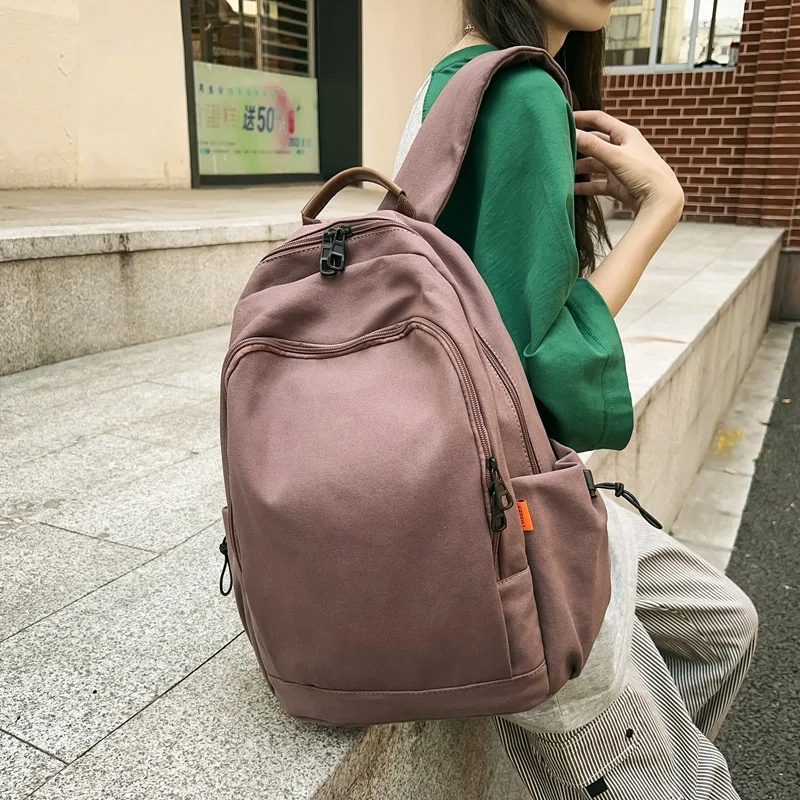 

Women Men Backpacks Canvas Female Travel Backpack Middle Schoolbag for Teenager 2023 Unisex Rucksack Laptop Book Bag Mochilas