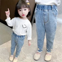 girl leggings kids baby%c2%a0long jean pants trousers 2022 fashion spring summer cotton christmas outfit teenagers children clothing