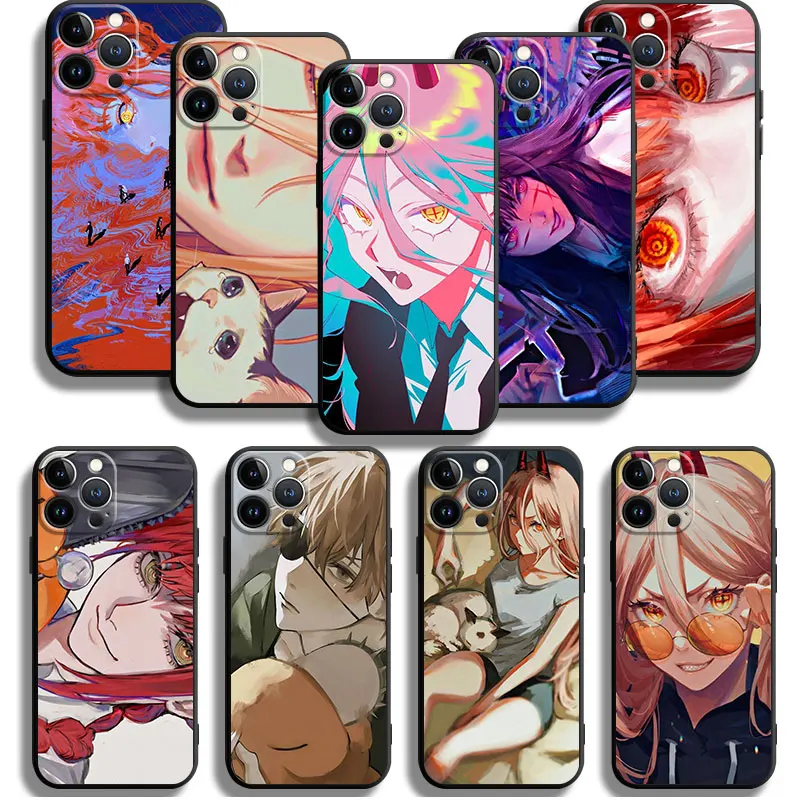 

Chainsaw Man Denji Power Face Eye Case For Apple iPhone 14 13 12 11 Pro Max 13 12 Mini XS Max XR X 7 8 6 6S Plus Cover Shell