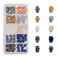 100pcs colorful glass skull beads skeleton head spacers beads plating loose beads for earring bracelet jewelry making 10 colors