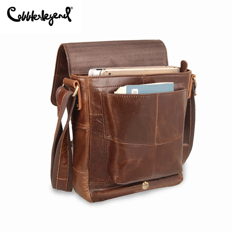Cobbler Legend Men Bag Sing High Quality Genuine Leather Crossbody Shoulder Bags Chest Shoulder Belt Fashion Messenger Bag