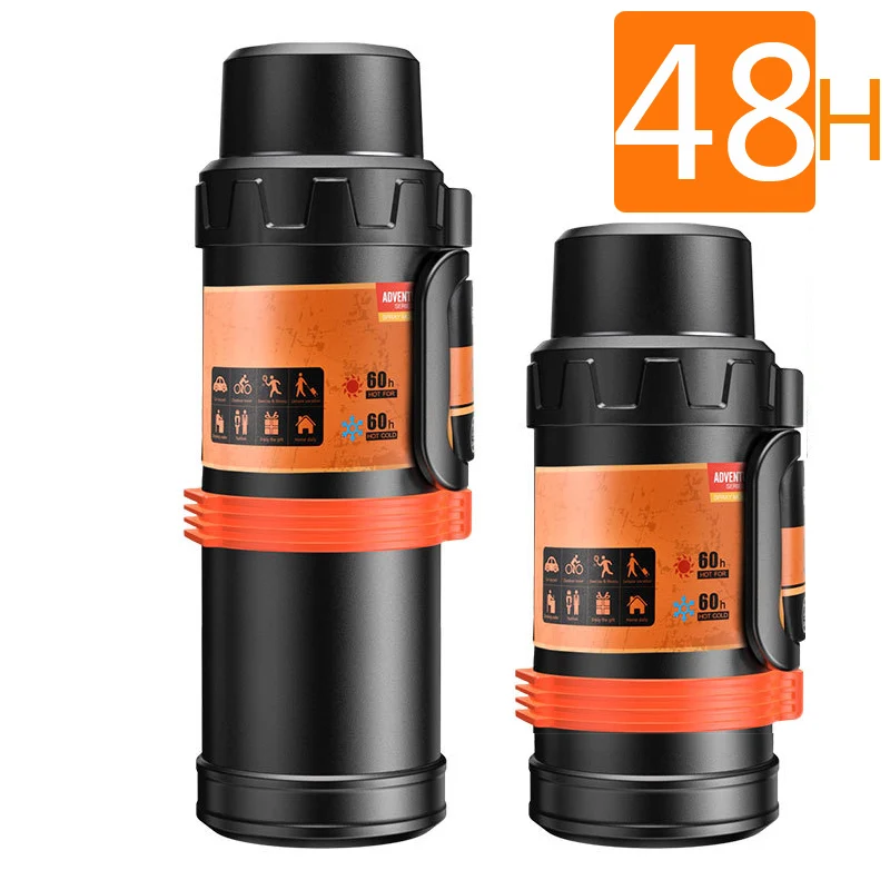 

TEAHOO Outdoor Larger Thermos Bottle 316 Stainless Steel Thermos for Water Coffee 60 Hours Insulation Vacuum Hydroflask Tumbler