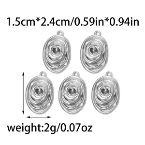 5 шт. Лидер продаж вихревой эллипс подвески для браслета сделай сам