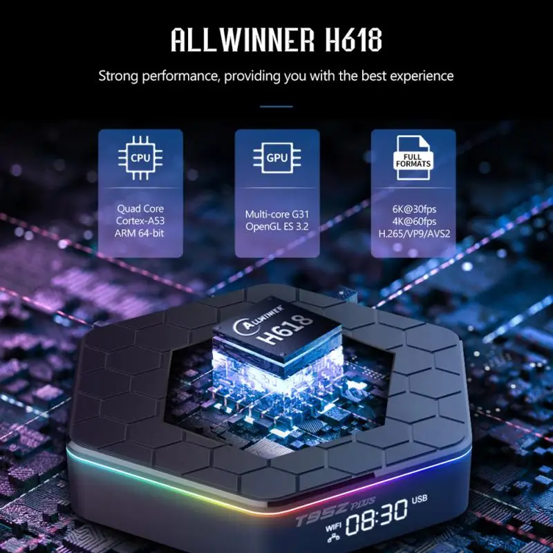 ТВ-приставка T95z двухдиапазонная Android 12 0 64 ГБ