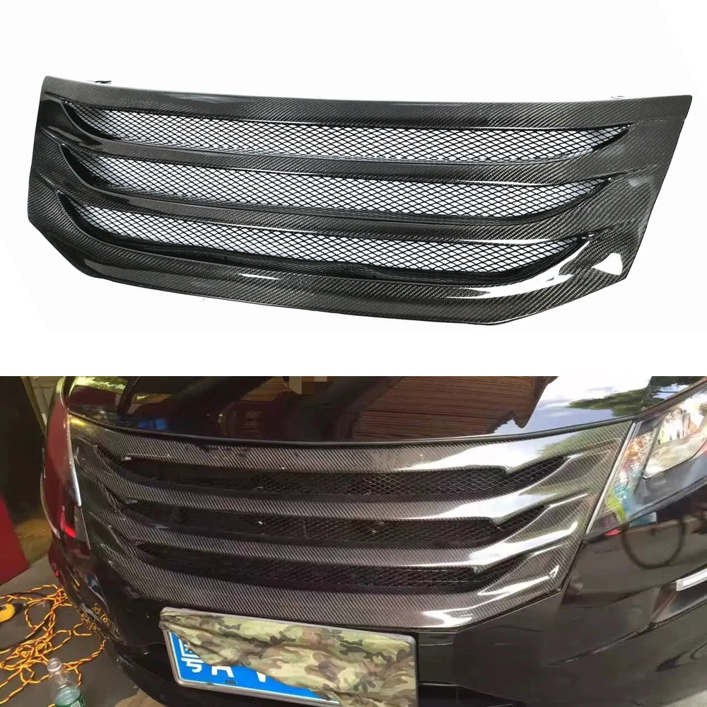 

Автомобильные гоночные решетки Передняя решетка для Honda Crosstour 2013-2016 реальное углеродное волокно верхний бампер