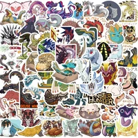 103064pcs hot game monster hunter stickers decal graffiti diy xbox laptop phone case notebook pvc classic toy sticker for kids