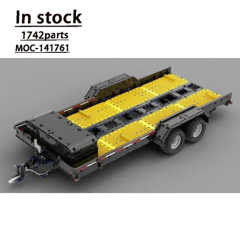 MOC креативный строительный блок игрушечная модель 1:8 прицеп автомобиля детский