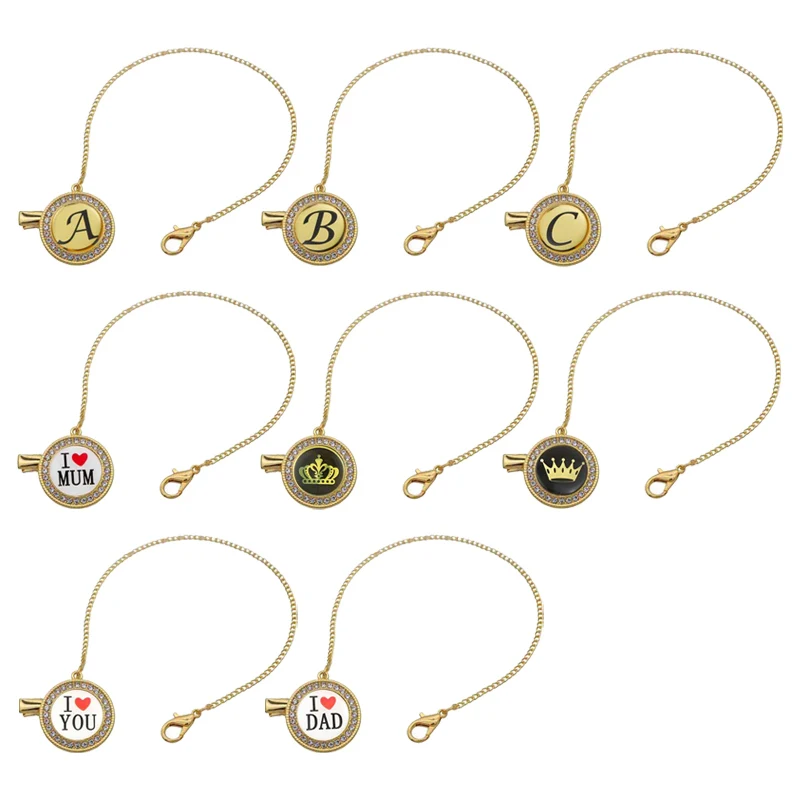 

Цепочка для соски-пустышки для младенцев, 26 именных инициалов