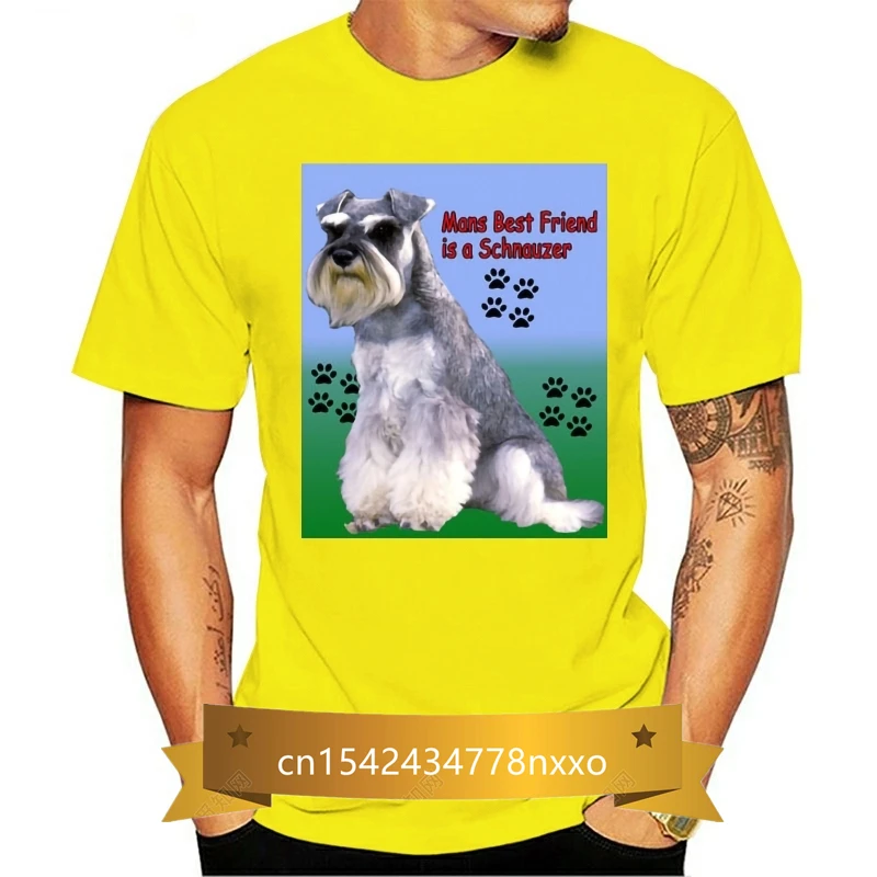 

Schnauzer Dog T Shirt Mans Best Friend - Choice Of Size colours!