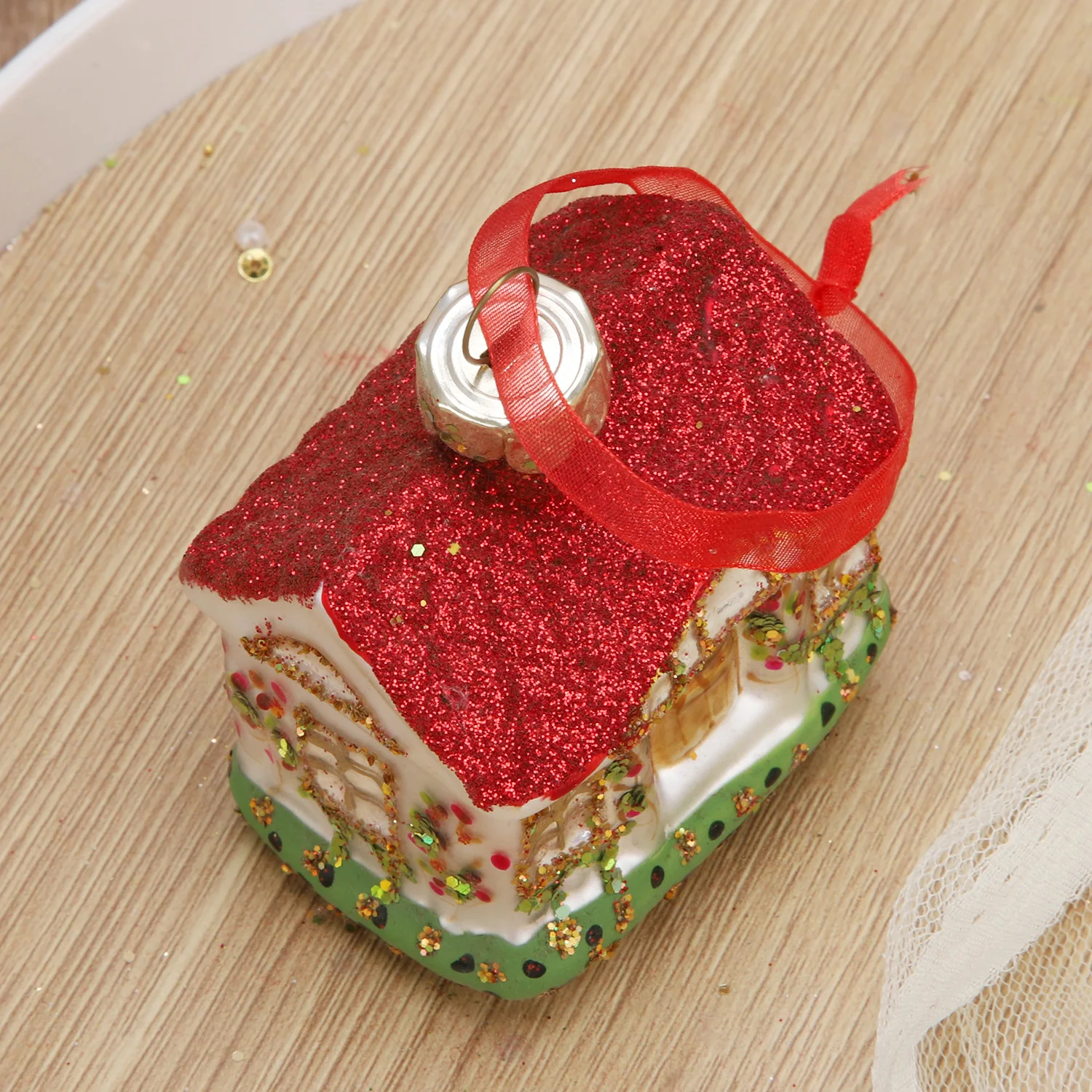 Рождественская елка подвесные украшения стеклянные для дома новогодняя