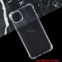 transparent phone case for iphone 14 max back cover ultra thin clear half wrapped case for coque iphone 14 pro max silicone caso