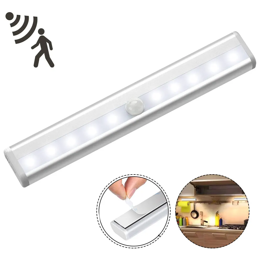 

LED Corridor Induction Lamp Under Cabinet Motion Sensor Night Light Cupboard Wardrobe Bed Lamp for Closet Stairs Kitchen