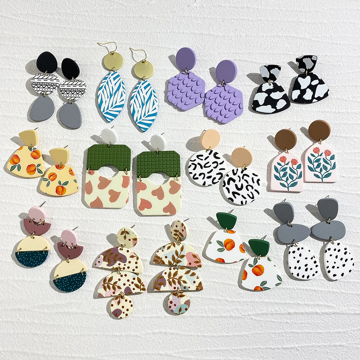 Женские акриловые серьги-подвески AENSOA, яркие цветочные серьги ...