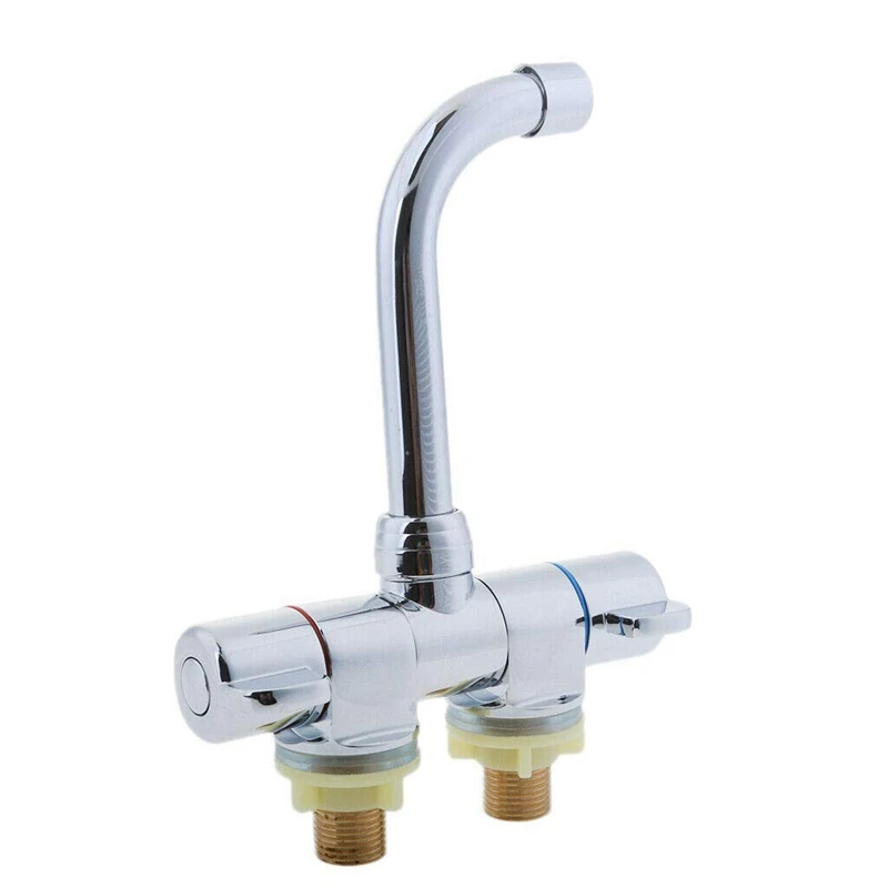 

Promotion! RV Folding 360 Rotation For Bathroom Deck Caravan Boat Mounted Faucet Kitchen Cold & Hot Water Tap For Universal RV