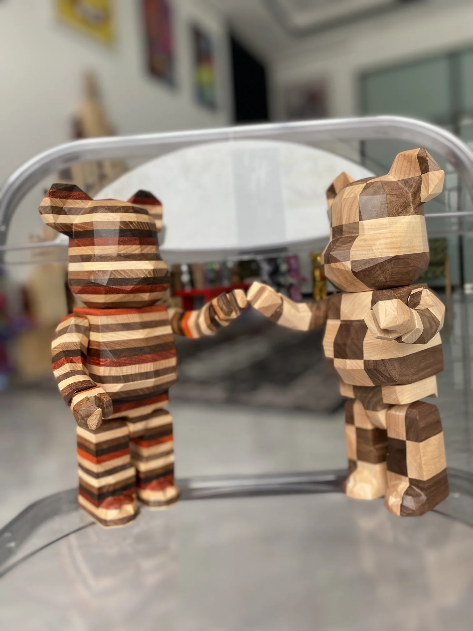 Шахматы bearbrick каримоку horizon 400% BE @ RBRICK первого поколения ромб шахматы 28 см ручная