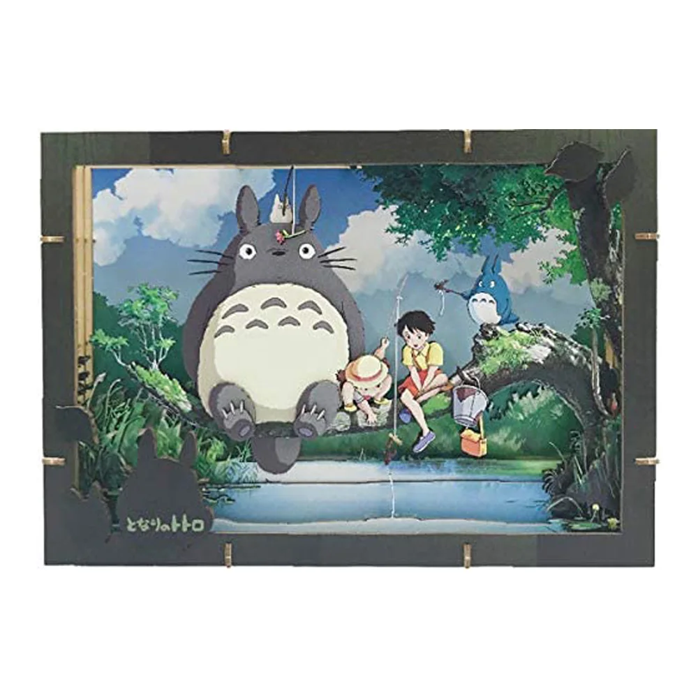 

Бумажный кинотеатр-деревянный стиль-Премиум Мой сосед Тоторо PT-WP02 , 3D бумажная модель в сборе, бумажная головоломка, обучающая детская игрушка