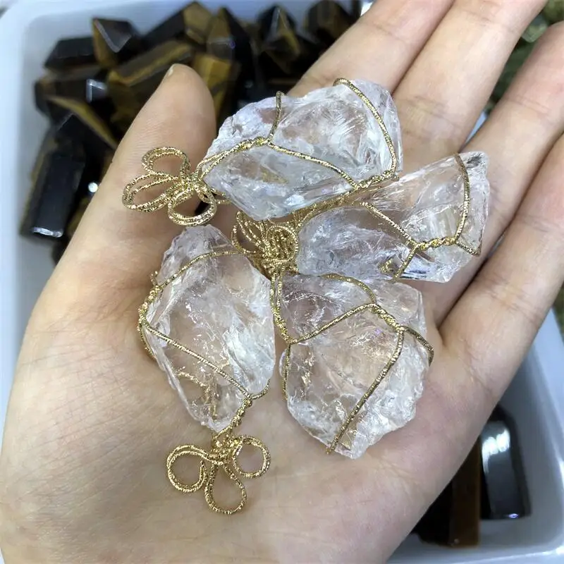 

Натуральный камень, нестандартные подвески из чистого кварца, Кристальные Подвески для изготовления ювелирных изделий своими руками, ожер...