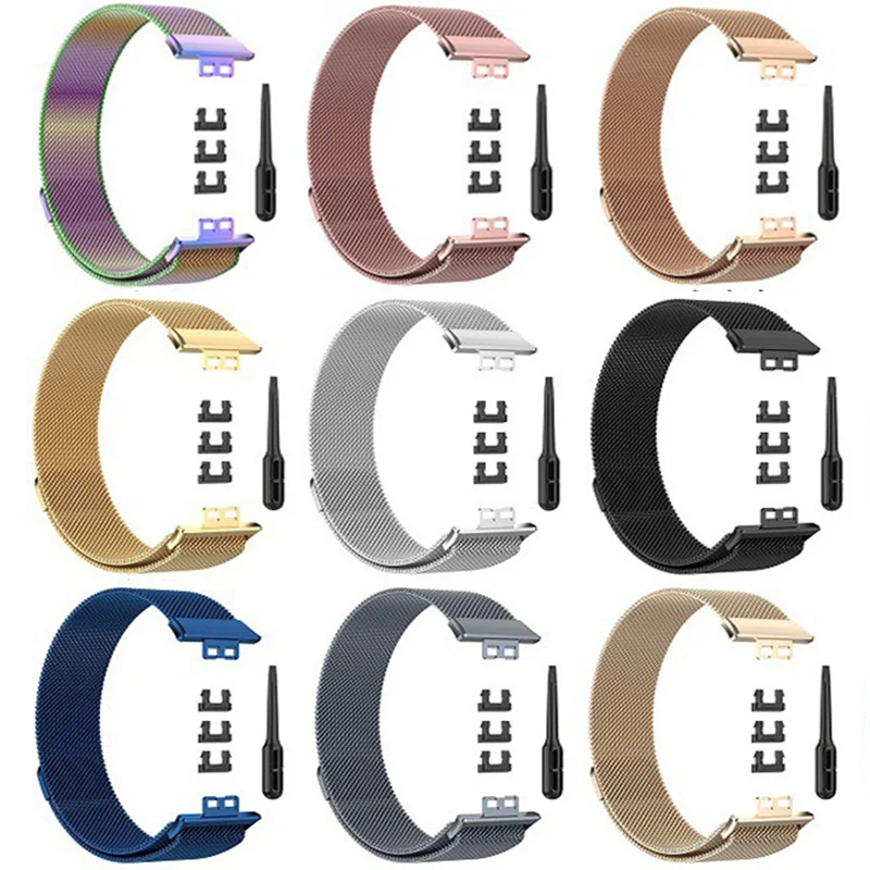 

Ремешок «Миланская петля» для Huawei Watch Fit, сетчатый Браслет из нержавеющей стали, подходит для Huawei Watch Fit Band