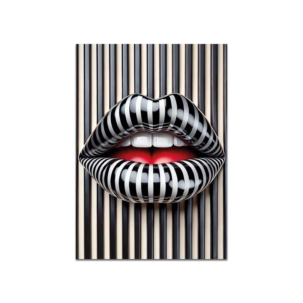

Картина на холсте «Полосатые губы» OP12074