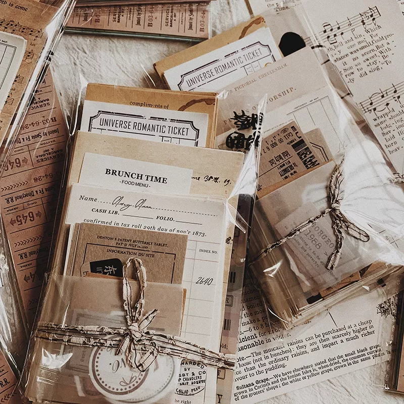 

NEW Vintage Memo Scrapbooking Paper Kit Junk Journal Decorative Paper Ticket Craft Paper Scrapbooking Material Supplies