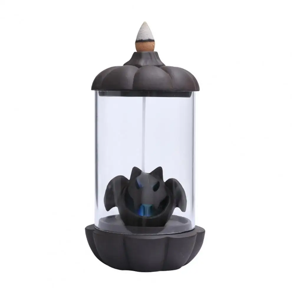 

Waterfall Incense Burner Heat-Resistant Healing Halloween Prop Bat Pumpkin Censer Holder Party Supplies