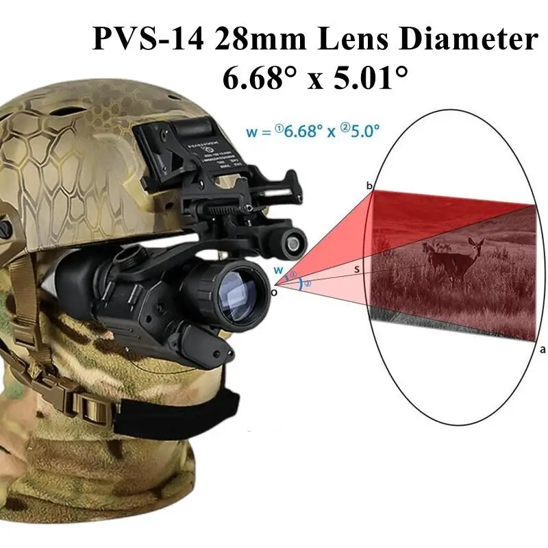 PVS14 Шлем ночного видения, Монокуляр, обновленные 200 м NVG очки, инфракрасный Невидимый прицел, прицел 3x28 мм, тактический для охоты на открытом воздухе