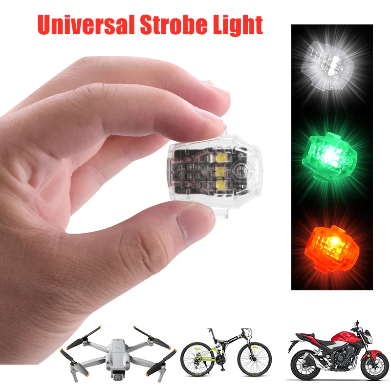 

LED Strobe Light for Drone Motorcycle Bicycle Anti-collision Warning Light Signal Light Signal Indicator