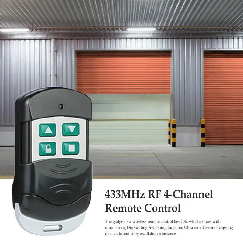 

433MHZ RF 4-Channel Car Remote Controller With Duplicating Function Wireless Remote Control Key Fob For Electric Garage Door