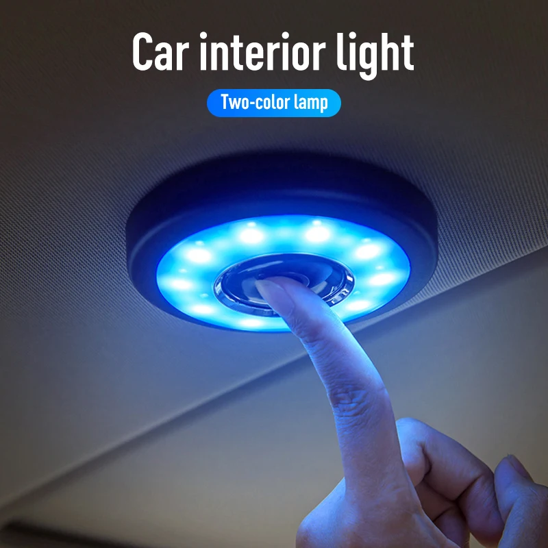 

Usb Switching Interior Lamp Three-tone Light Car Ceiling Lamp Stepless Dimming Touch Switch Car Reading Light