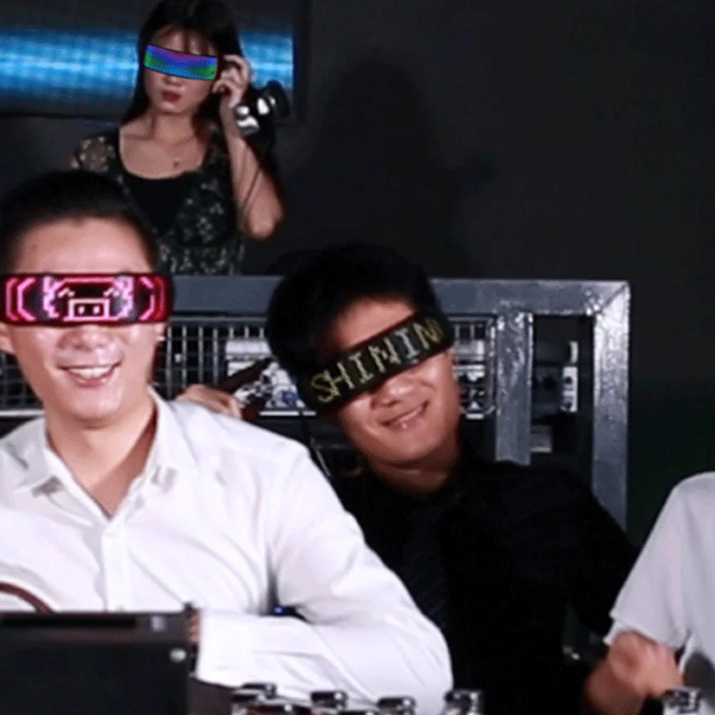 

APP Flash Eyeglasses Frame Colorful Luminous Glasses LED Sunglasses APP Eyeglasses for Party Festival Bar Night Club