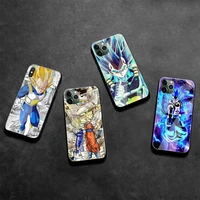bandai dragon ball z vegeta phone case tempered glass for iphone 13 12 mini 11 pro xr xs max 8 x 7 plus se 2020 cover