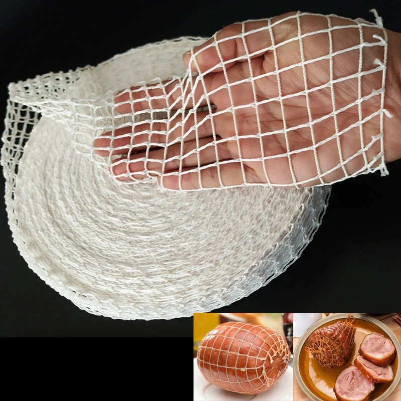 

3 Meter Cotton Meat Net Ham Sausage Net Butcher's String Sausage Net Roll Hot Dog Net Sausage Packaging Tools Wholesale