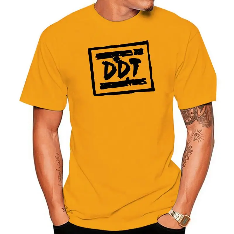 

Мужские футболки в народном стиле рок DDT белого цвета размера S-XXXL