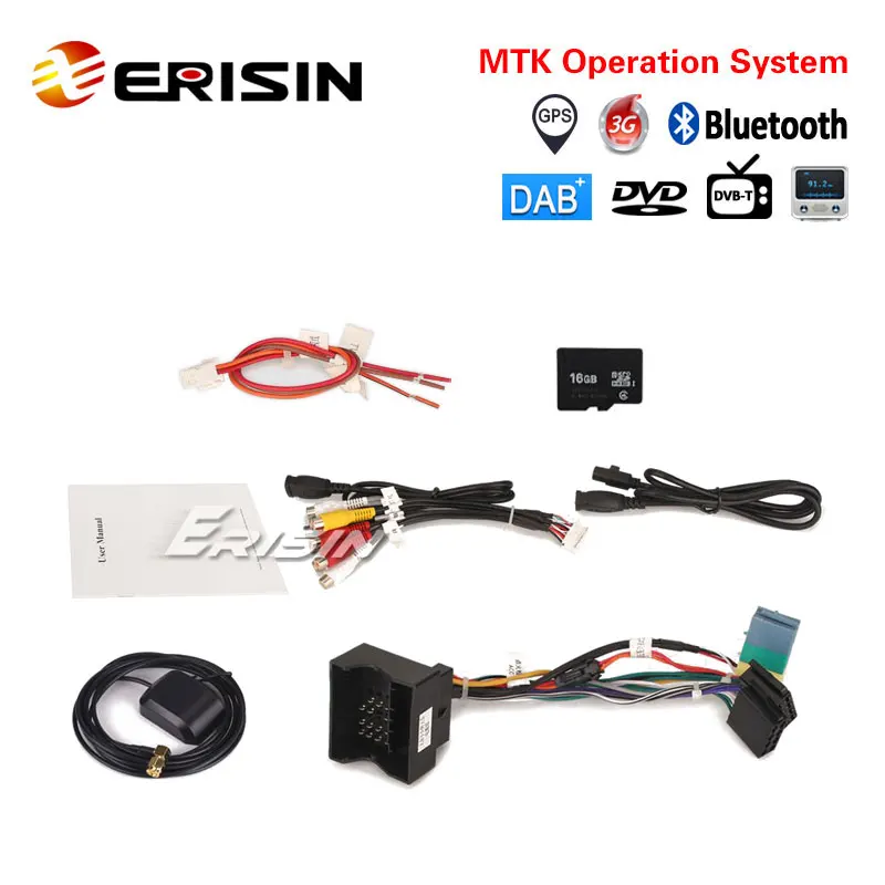 Erisin 8 &quotES7285V Автомобильная стерео DAB + Canbus SWC DVB-T GPS Navi для VW Golf 5/6 Bora Passat Polo Tiguan Caddy Jetta