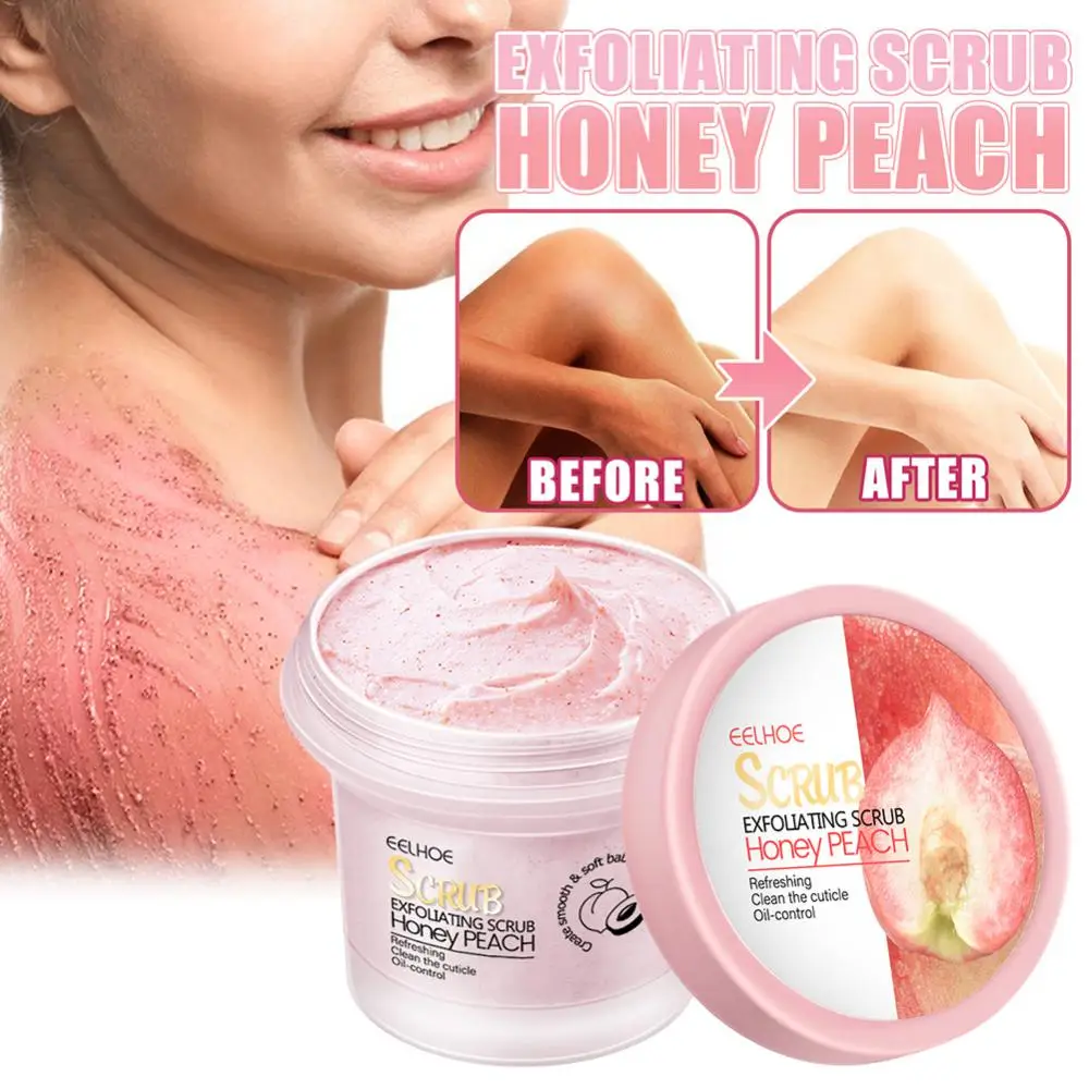 

100g Peach Body Scrub Exfoliating Anti-Cellulite Cream Whitening Moisturizing Brighten Scrub Skin-Tightrning Paste Skin Care