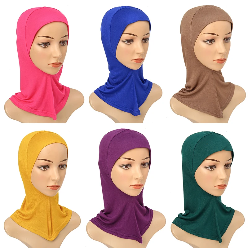 

Modal Bottoming Cap Elastic Bottoming Cap Solid Color Islamic Cap Turban Cap Neutral Multi-colored Skin-friendly Bottoming Cap