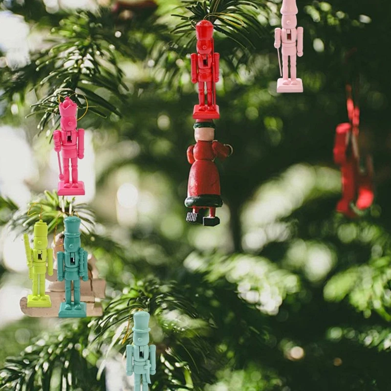 6 шт. деревянные подвески для украшения ёлки 12 5 см