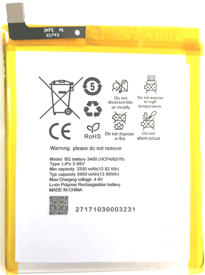 

Westrock 3400mAh Battery for BQ Aquaris V PLUS 5.5" / VS PLUS Mobile Phone