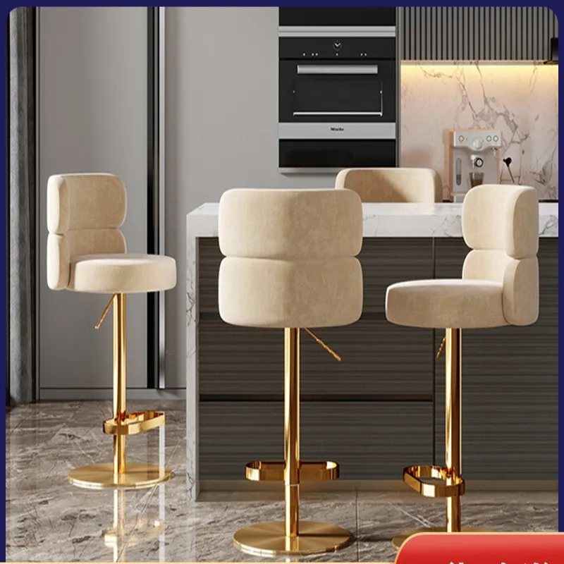 

Bar Chair Stainless Steel Lifting And Rotating Back High Stool Front Chair Bar Stool Taburete Sillas Bar Stool Tabouret Cadeira